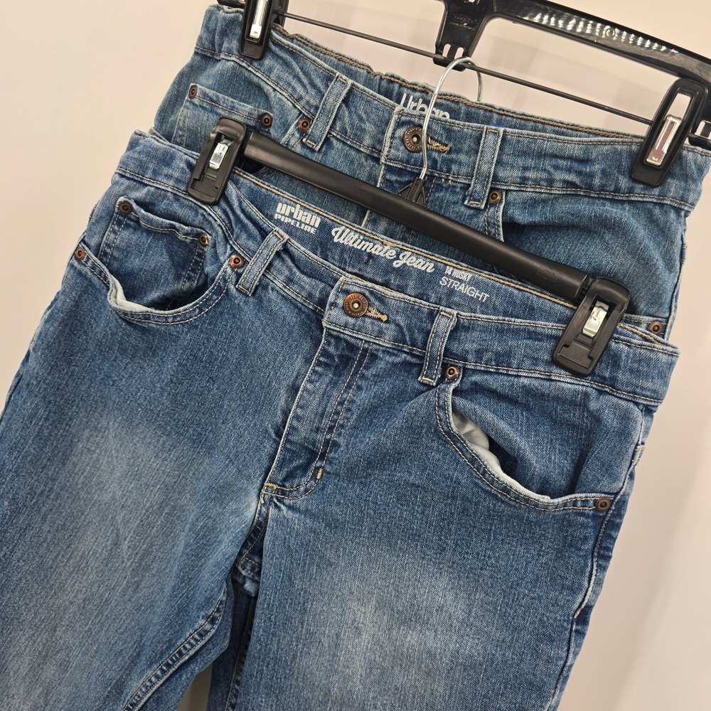Set of 2 Urban Pipeline Ultimate Jean Boys 14 Husky Straight Leg Medium Wash